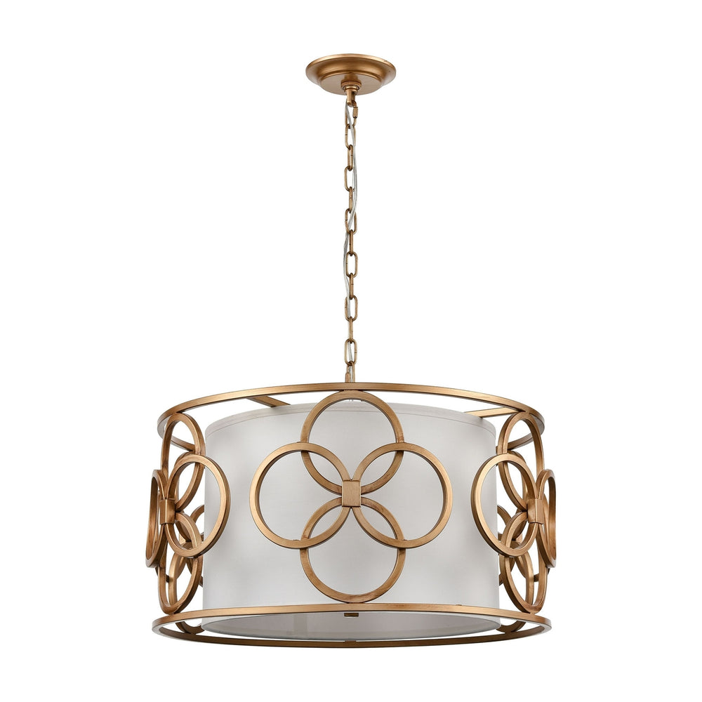 Botanic Avenue 22 Wide 4-Light Pendant - Antique Gold Image 2