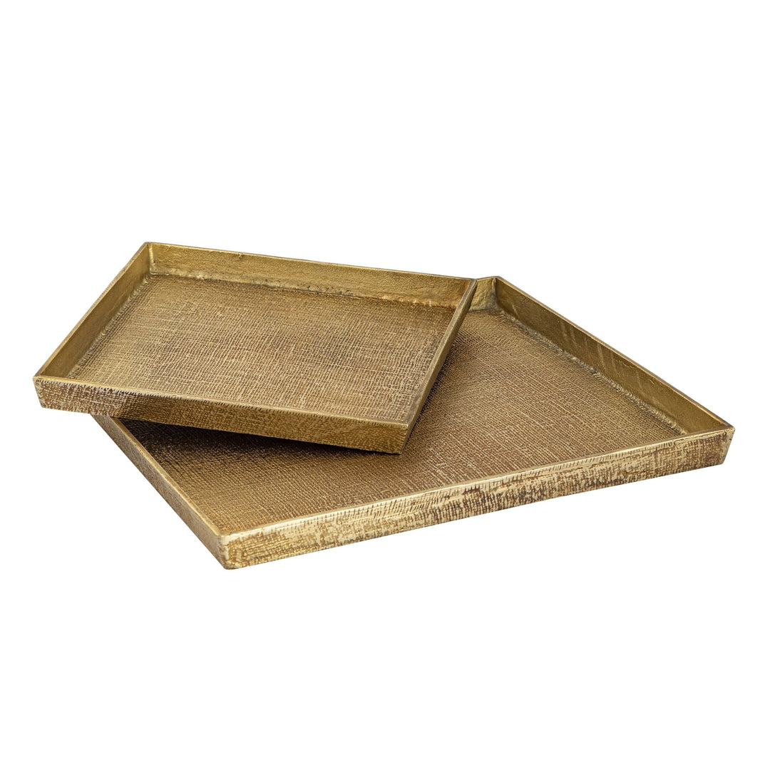 Square Linen Texture Tray Image 1