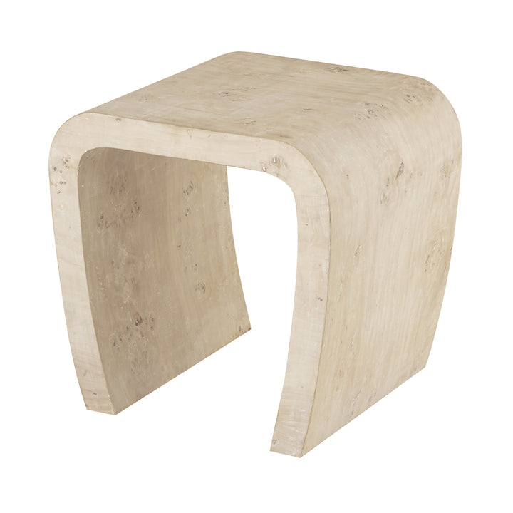 Clip Accent Table - White Burl Image 2