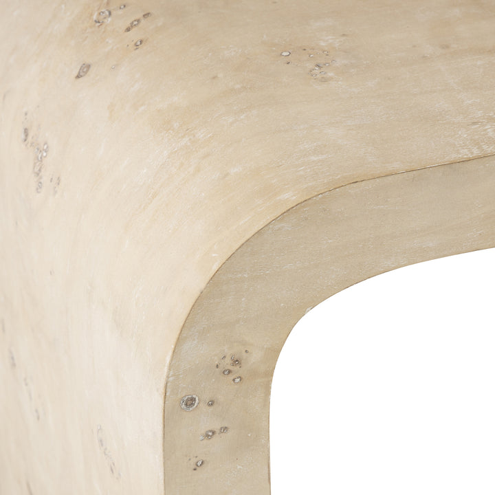 Clip Accent Table - White Burl Image 4