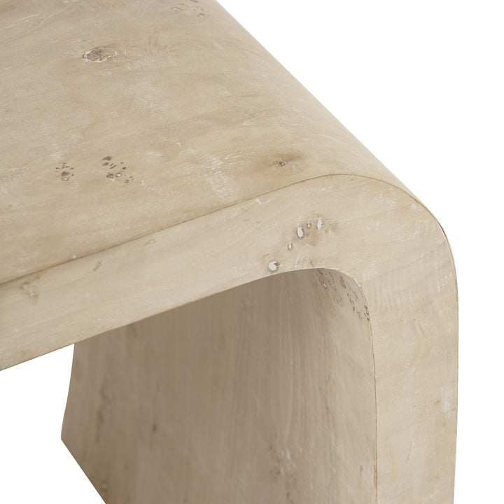 Clip Accent Table - White Burl Image 5