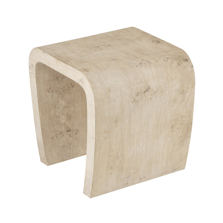 Clip Accent Table - White Burl Image 6