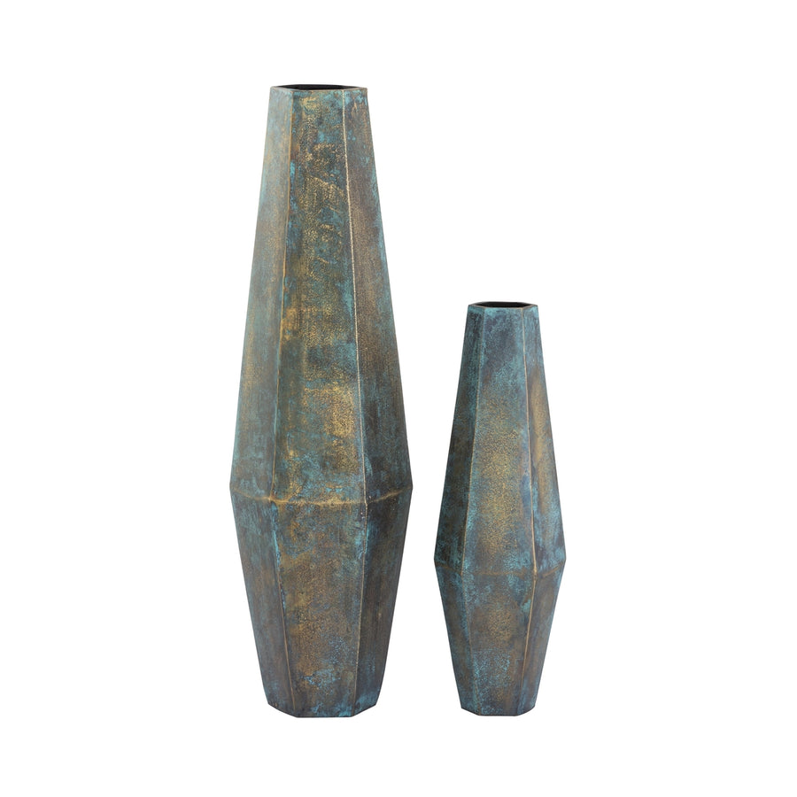 Erwin Vase - Set of 2 Oxidized Brass Image 1