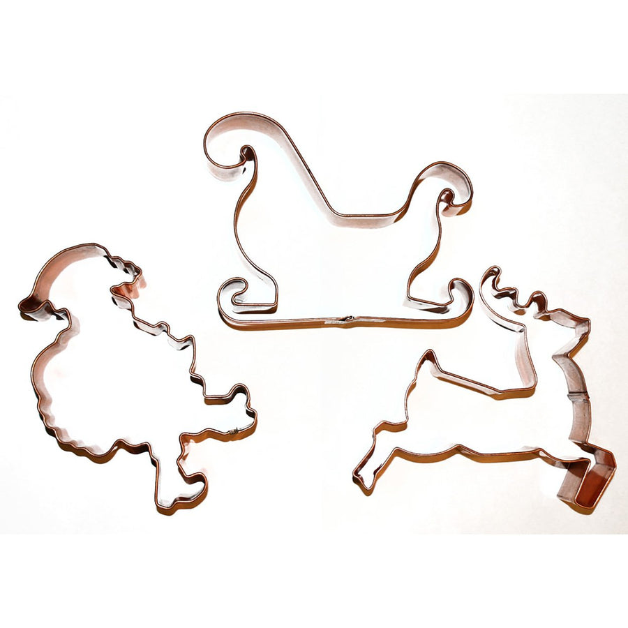 Cookie Cutter Set (1 Santa, 1 Reindeer, 1 Sleigh) Image 1