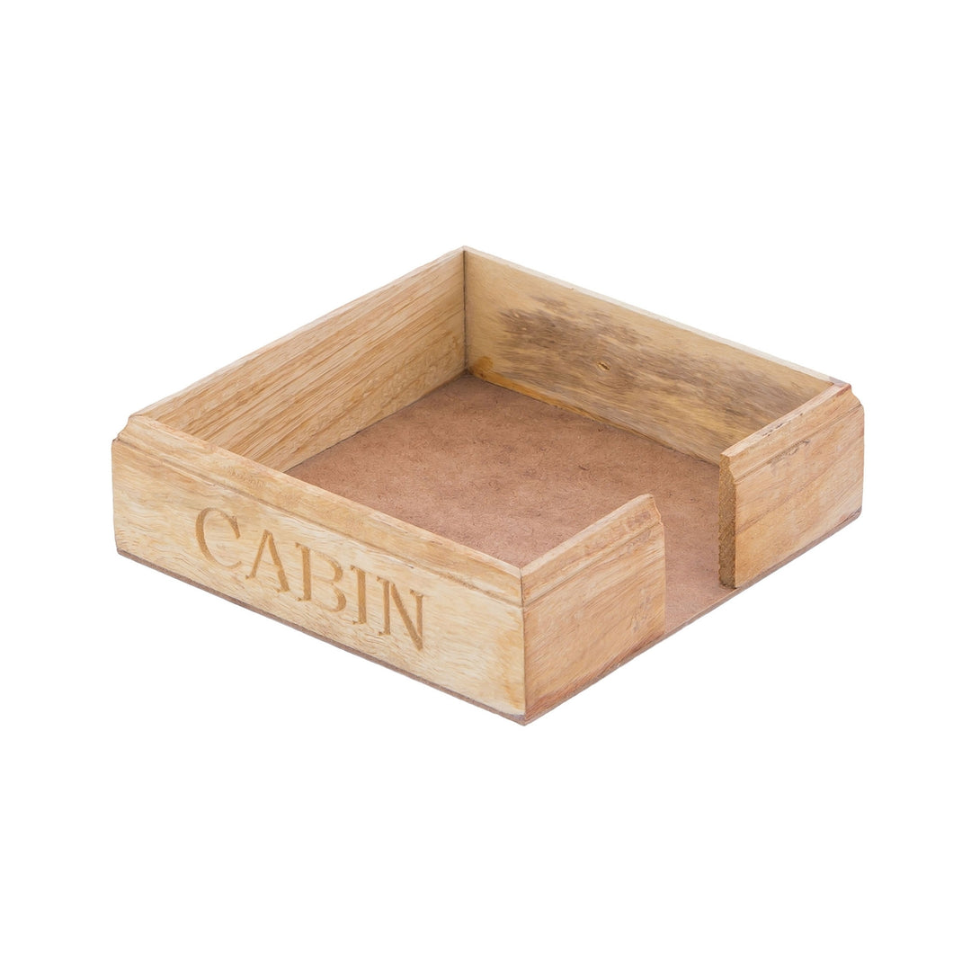 Cabin - Carved Paper Napkin Holder Image 2