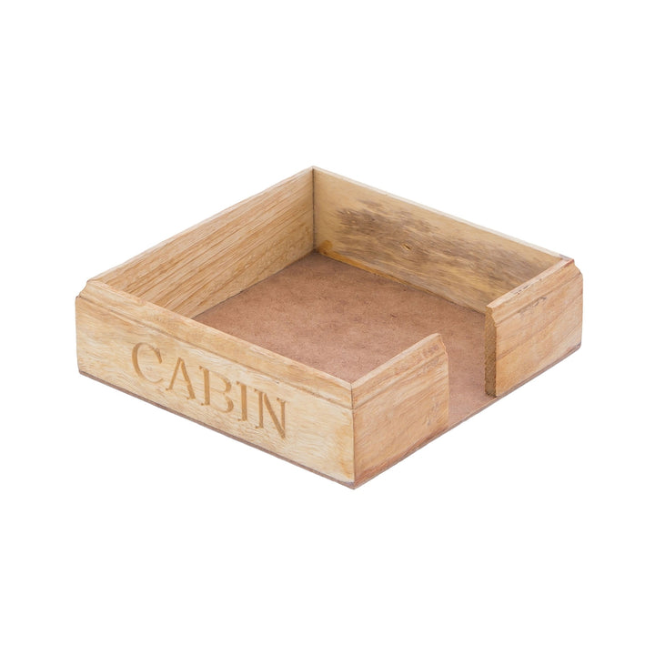 Cabin - Carved Paper Napkin Holder Image 2