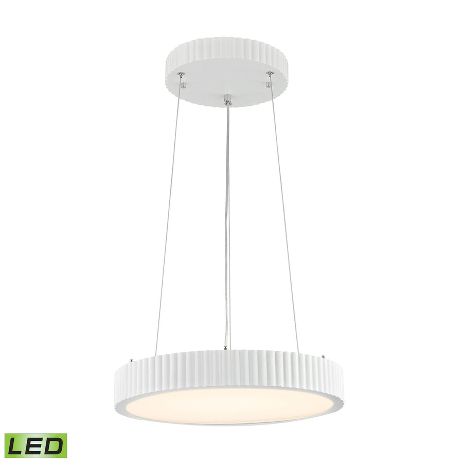 Digby 16 Wide Integrated LED Chandelier - Matte White Image 1