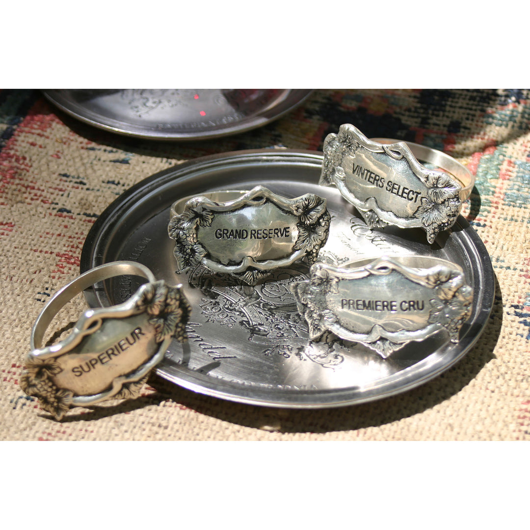 Vineyard Grade Napkin Rings in Antique Silver (Set of 4) Image 1