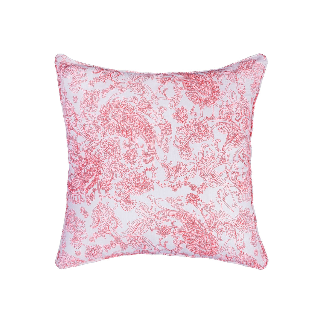 Rajasthan 20x20 Reversible Pillow - Pink and White Image 1