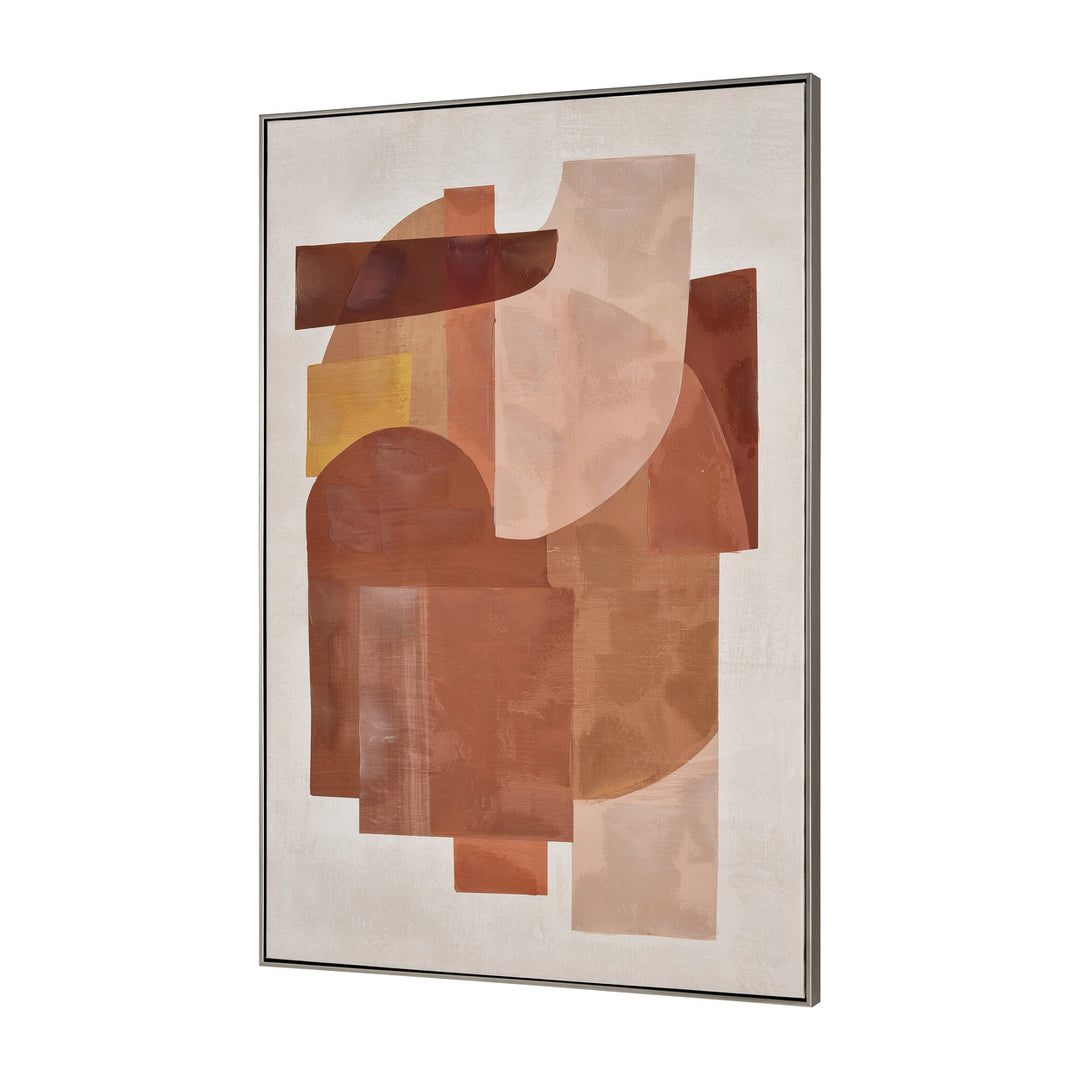 Ochre Framed Abstract Wall Art Image 2