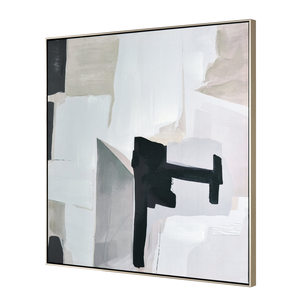 Blanc I Abstract Framed Wall Art Image 2