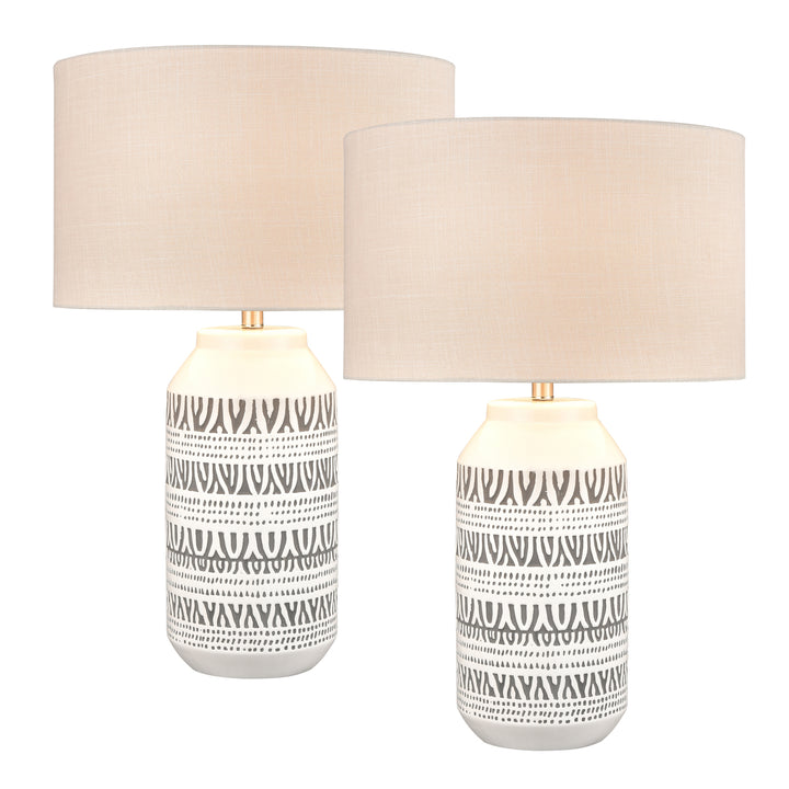 Calabar Table Lamp - Set of 2 White Image 1