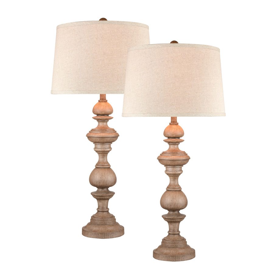 Copperas Cove 36 High 1-Light Table Lamp - Set of 2 Washed Oak Image 1