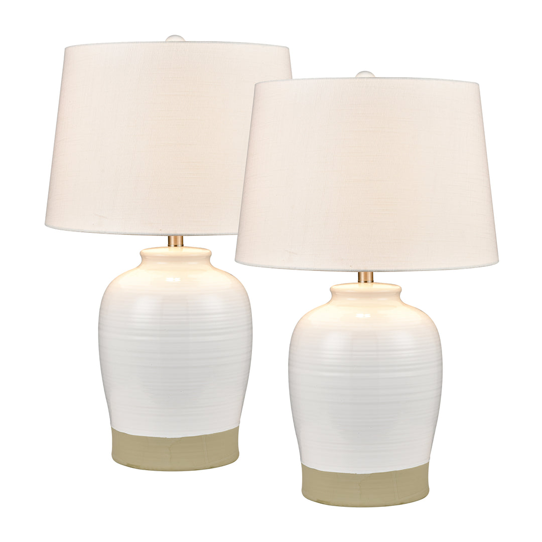 Peli 28 High 1-Light Table Lamp - Set of 2 White Image 1