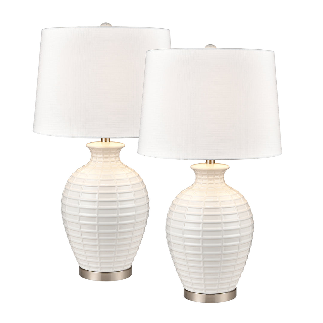 Junia 28 High 1-Light Table Lamp - Set of 2 White Image 1