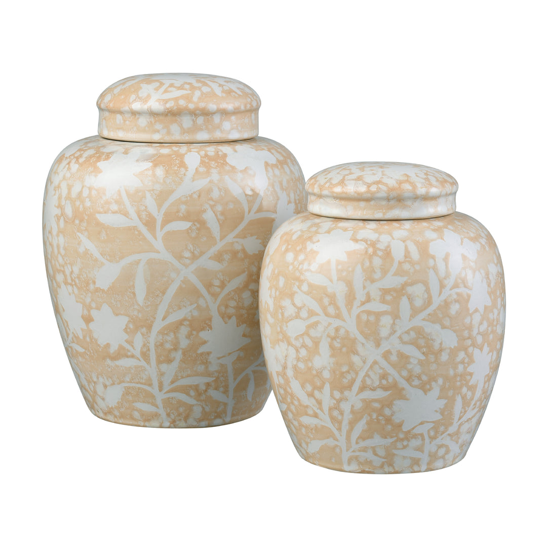 Yvonne Jar - Set of 2 Cream Glazed Image 1