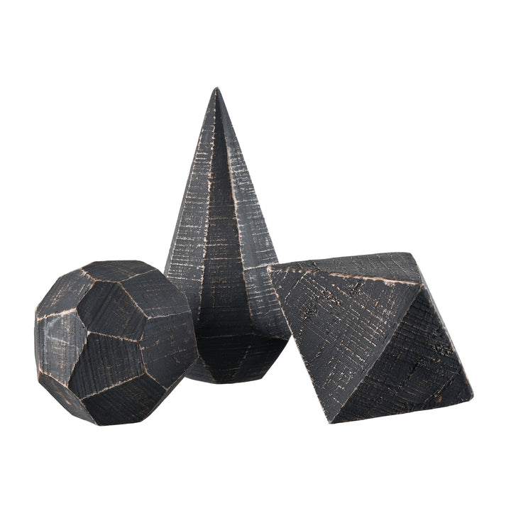 Copas Decorative Object - Set of 3 Black Image 1