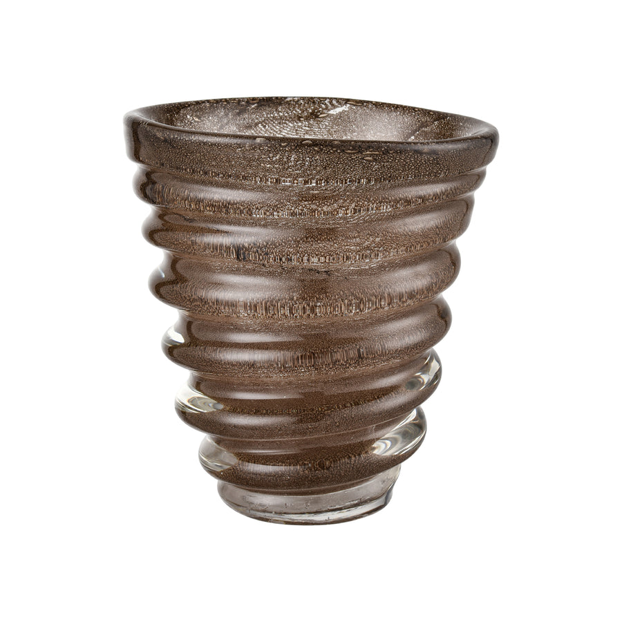 Metcalf Vase - Small Bubbled Brown Image 1