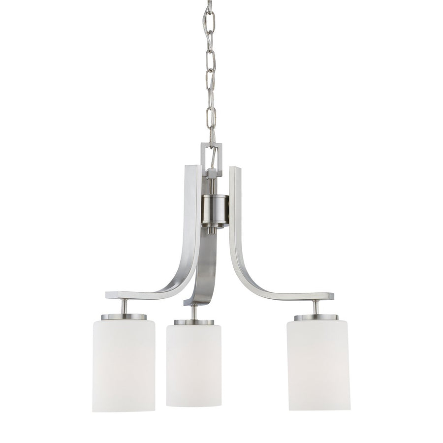 Pendenza 20 Wide 3-Light Chandelier - Brushed Nickel [SL806878] Image 1