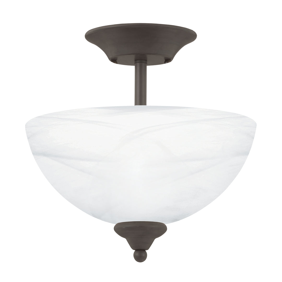 Tahoe 11.75 Wide 2-Light Semi Flush Mount - Brown Image 1