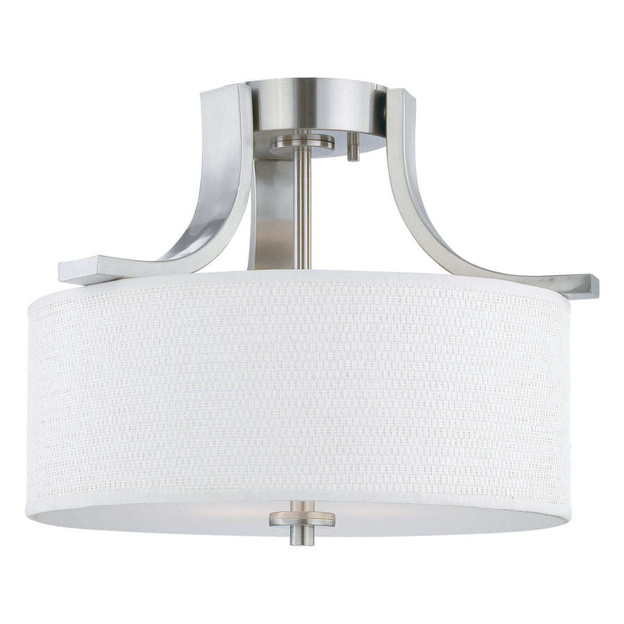 Pendenza 15.25 Wide 2-Light Flush Mount - Brushed Nickel Image 1