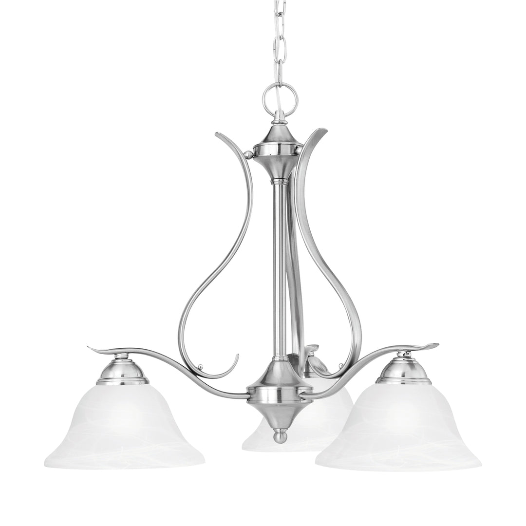 Prestige 26.5 Wide 3-Light Chandelier - Brushed Nickel Image 1