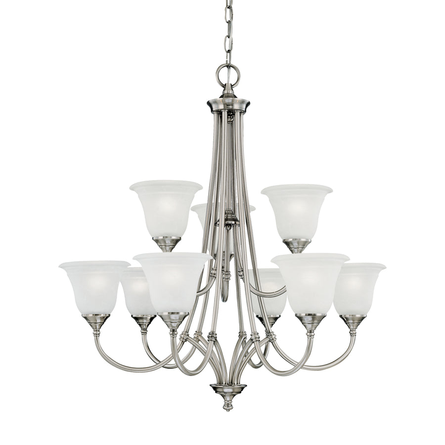 Harmony 31 Wide 9-Light Chandelier - Satin Pewter Image 1