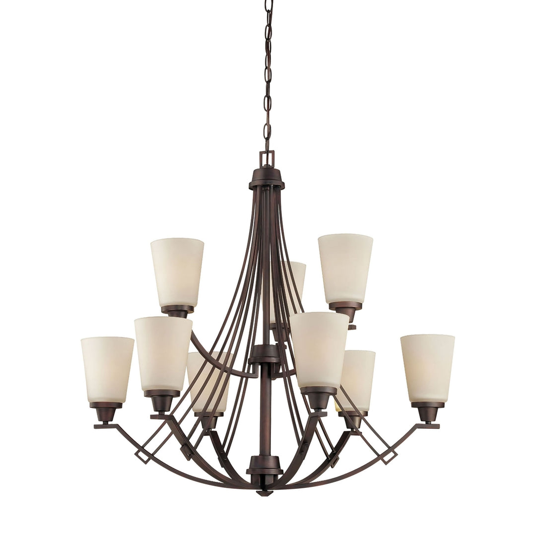 Wright 9-Light Chandelier in Espresso Image 1