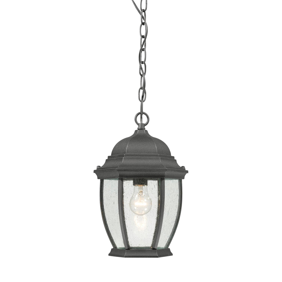 Covington 9.5 Wide 1-Light Outdoor Pendant - Black Image 1