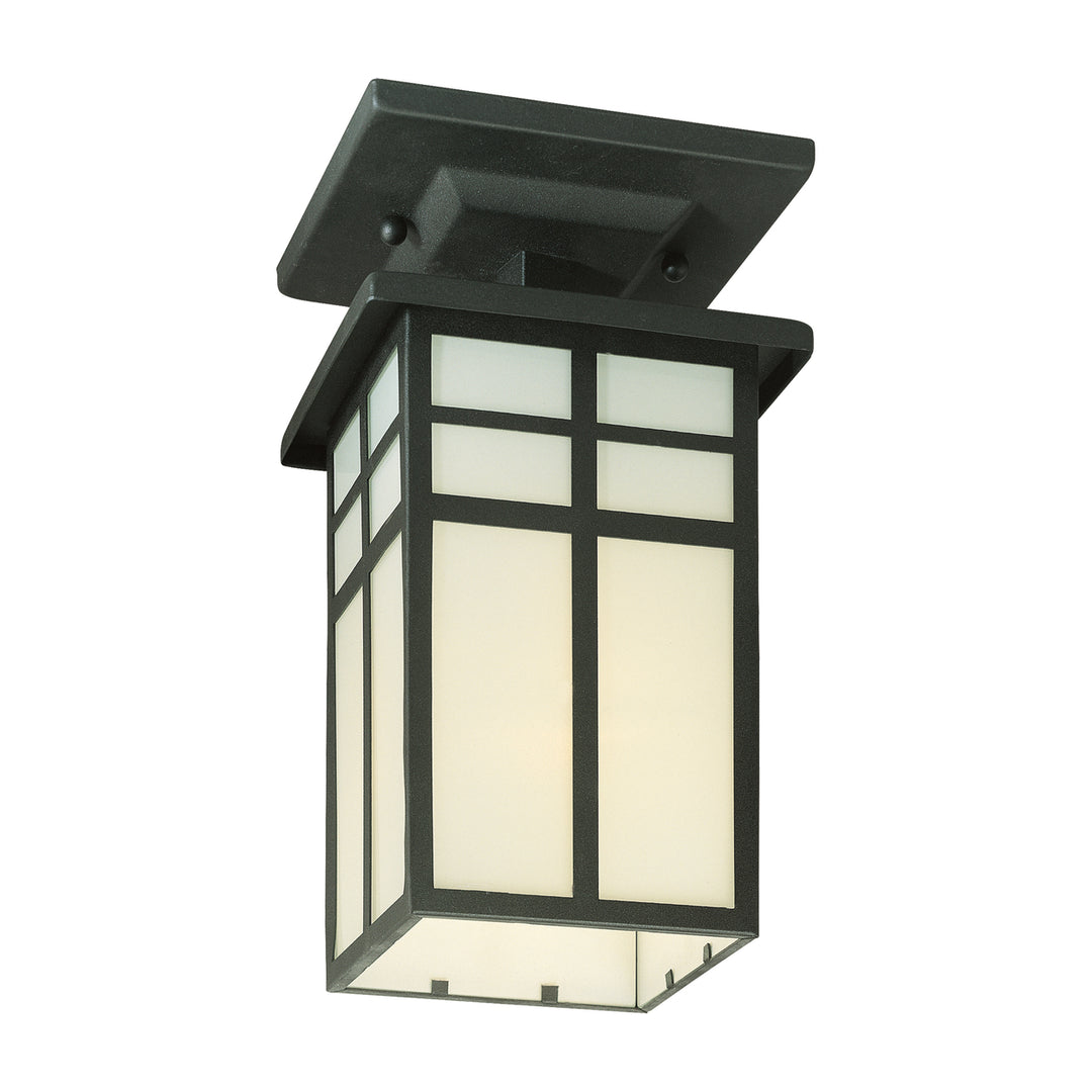 Mission 5.5 Wide 1-Light Outdoor Flush Mount - Black Image 1