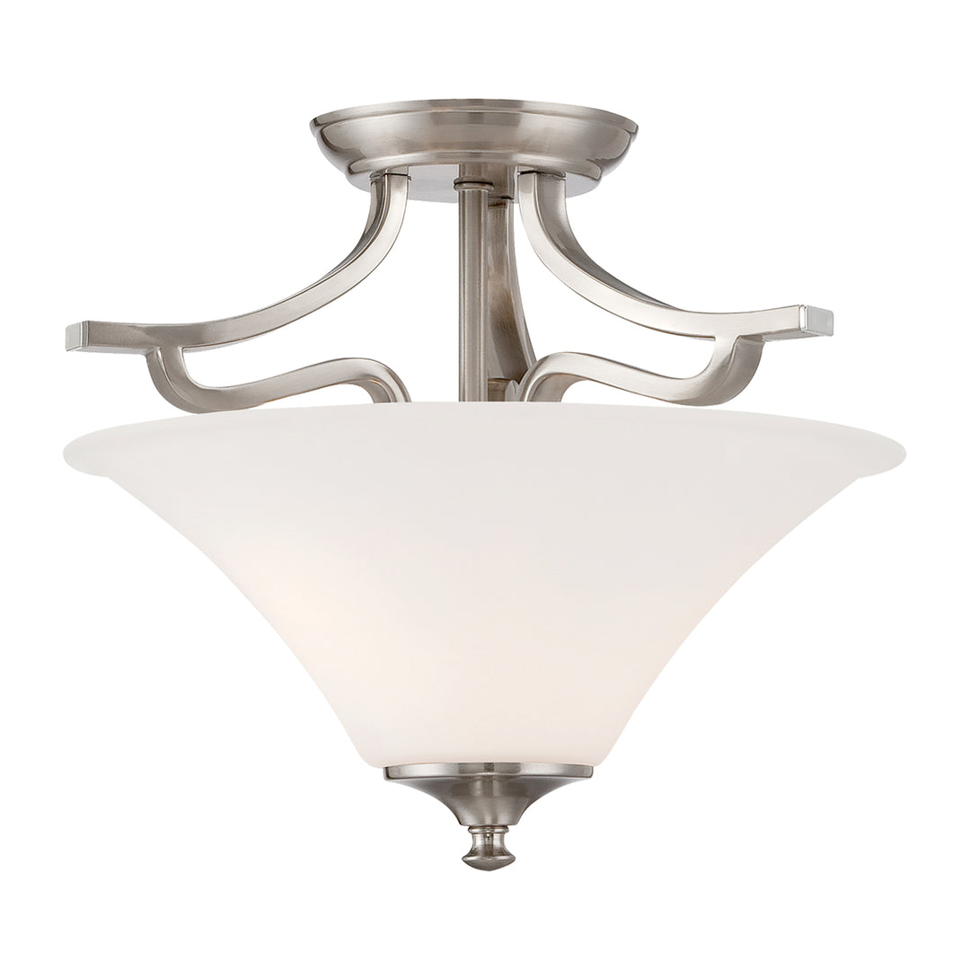 Treme 13 Wide 2-Light Semi Flush Mount - Brushed Nickel Image 1