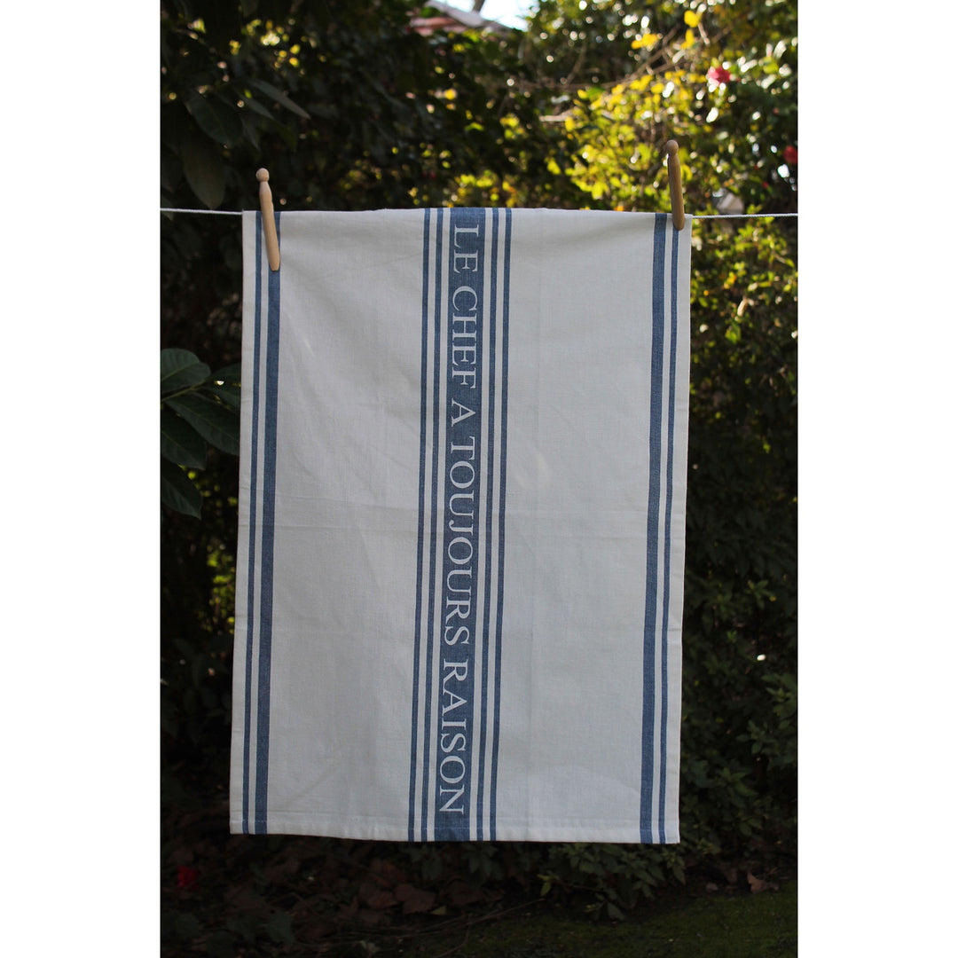 Le Chef Towels in Blue (Set of 4) Image 1