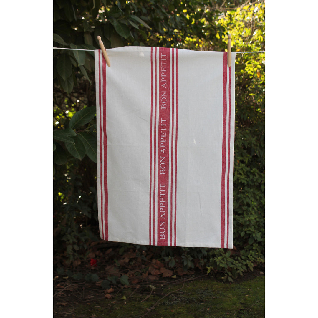 Bon Appetit Towels in Red (Set of 4) Image 1