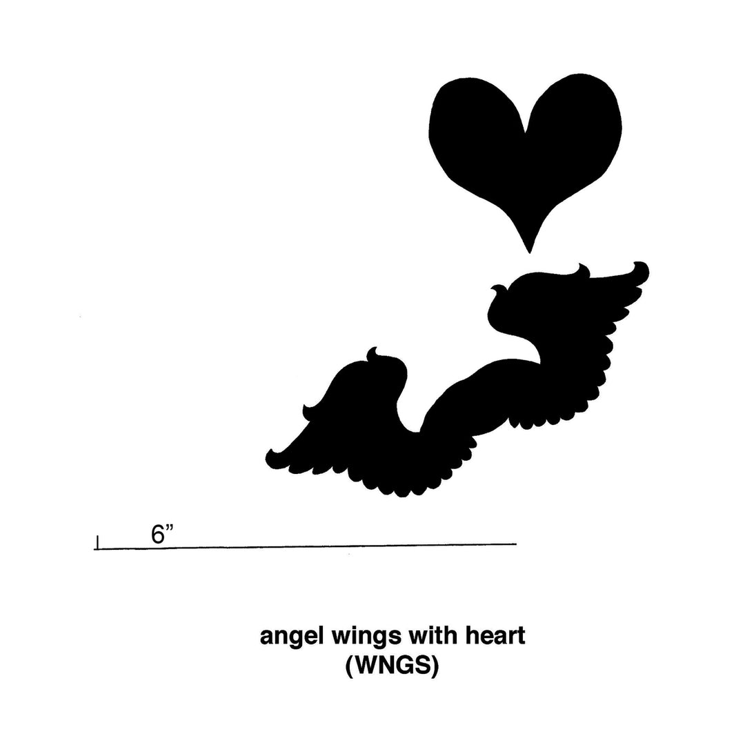 Angel Wings with Heart Cookie Cutters (Set of 6) Image 1