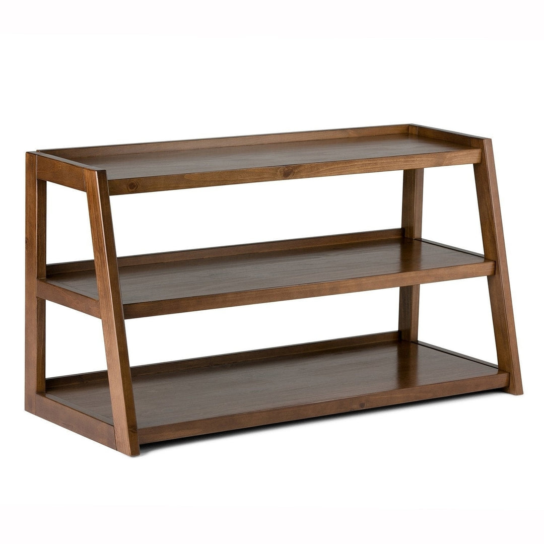 Simpli Home Sawhorse TV Stand Solid Wood Media Console Shelves for TVs up to 55in Image 2