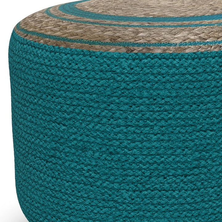 Serena Round Braided Pouf Image 6