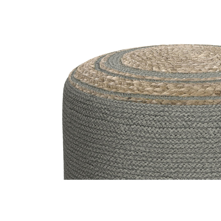 Serena Round Braided Pouf Image 10