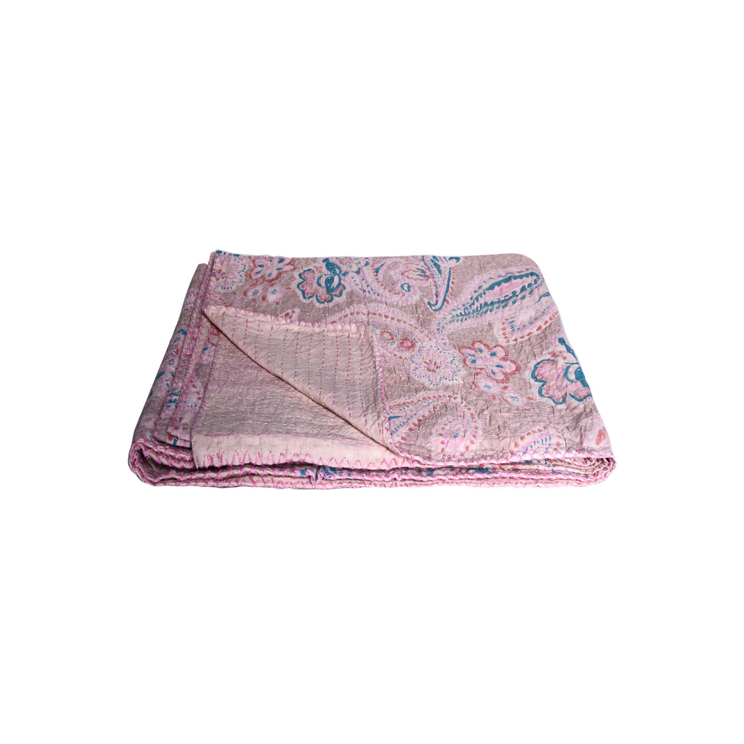 Taj Hotel Home Decor Kantha Cotton Throw | 50"x70" | 2 Image 1