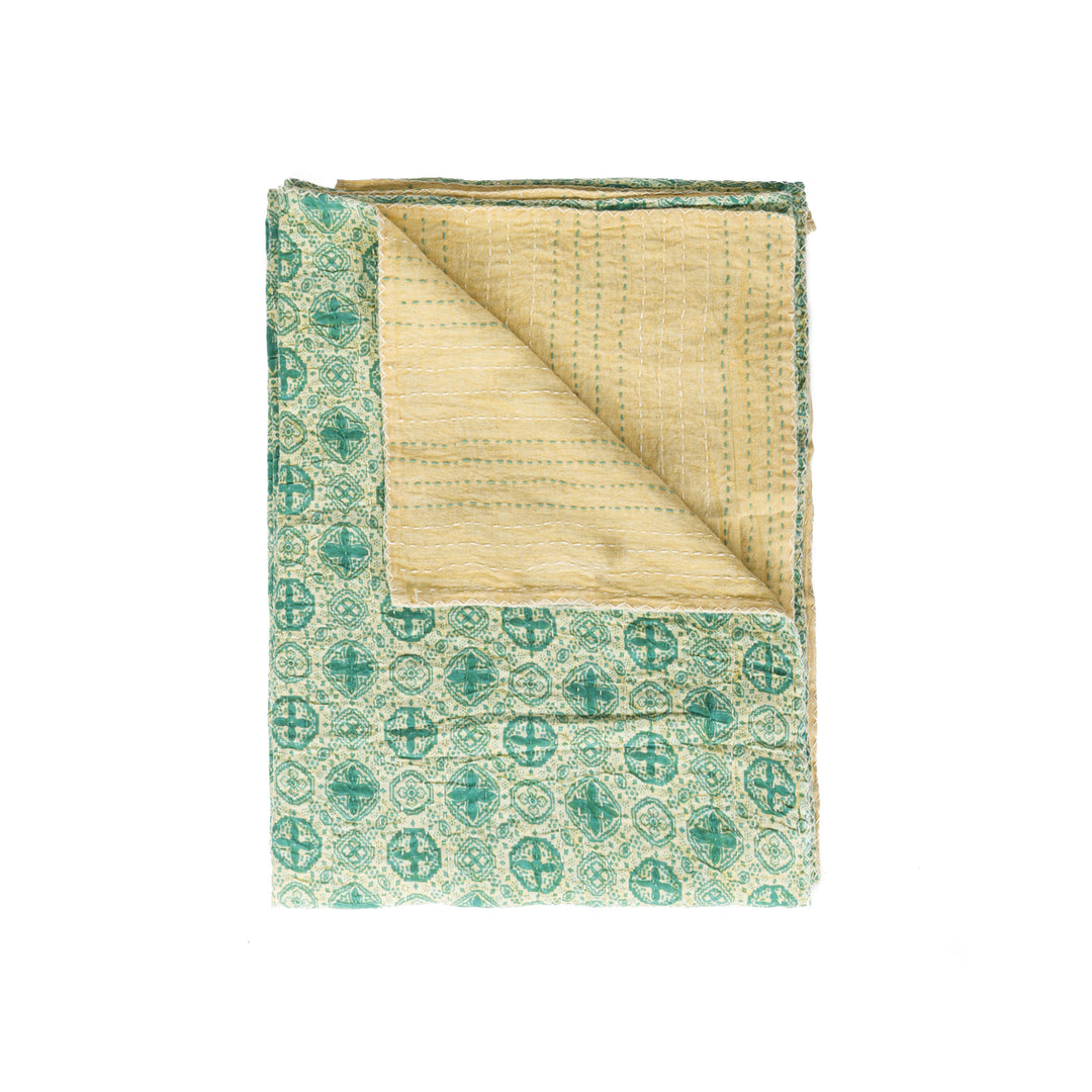 Taj Hotel Home Decor Kantha Cotton Throw | 50"x70" | 4 Image 1