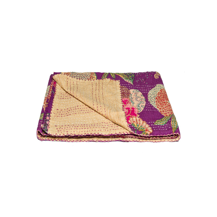 Taj Hotel Home Decor Kantha Cotton Throw | 50"x70" | 4 Image 3