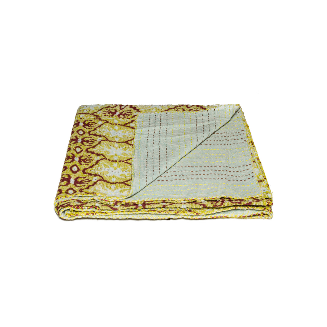 Taj Hotel Home Decor Kantha Cotton Throw | 50"x70" | 4 Image 11