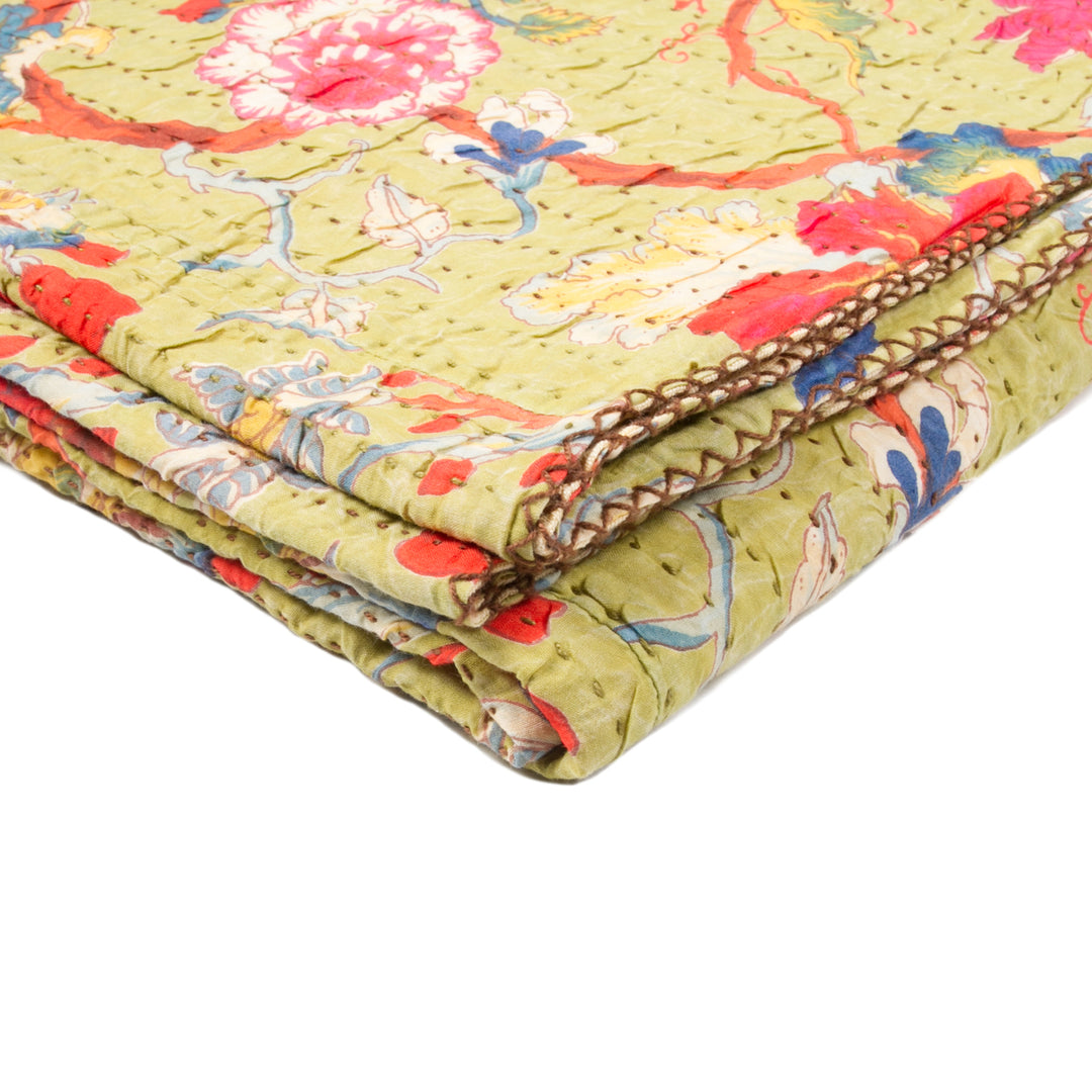 Taj Hotel Home Decor Kantha Cotton Throw | 50"x70" | 5 Image 2