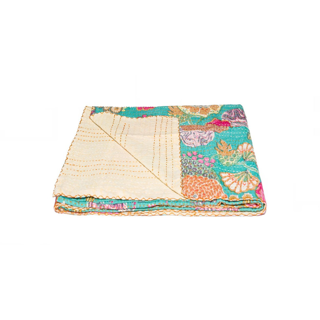 Taj Hotel Home Decor Kantha Cotton Throw | 50"x70" | 8 Image 1