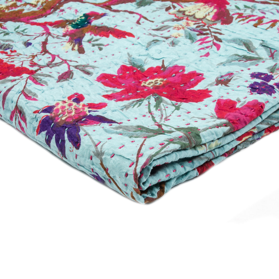 Taj Hotel Home Decor Kantha Cotton Throw | 50"x70" | 8 Image 12