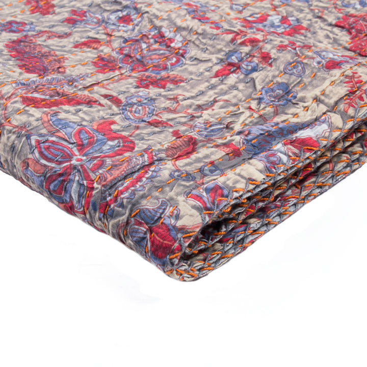 Taj Hotel Home Decor Kantha Cotton Throw | 50"x70" | 10 Image 11