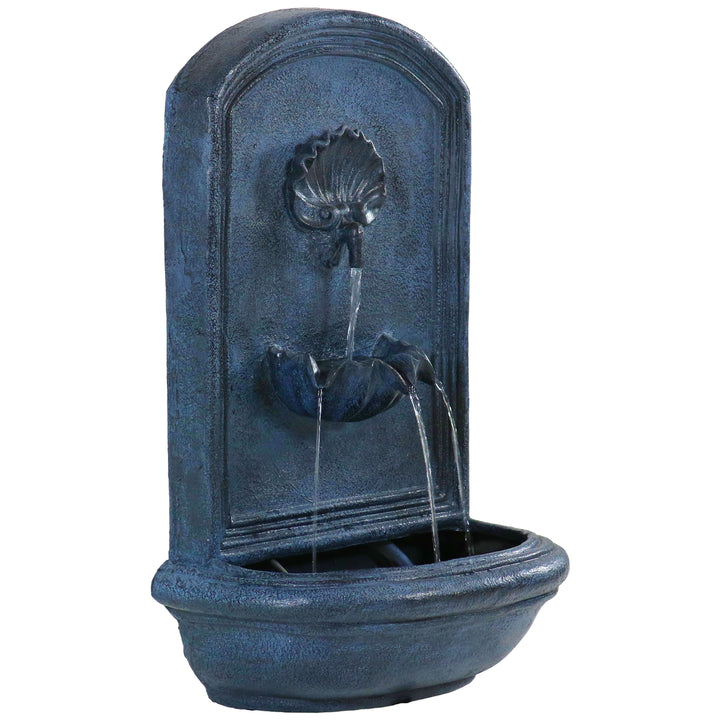 Sunnydaze Seaside Polystone Outdoor Wall Fountain - Lead Image 1