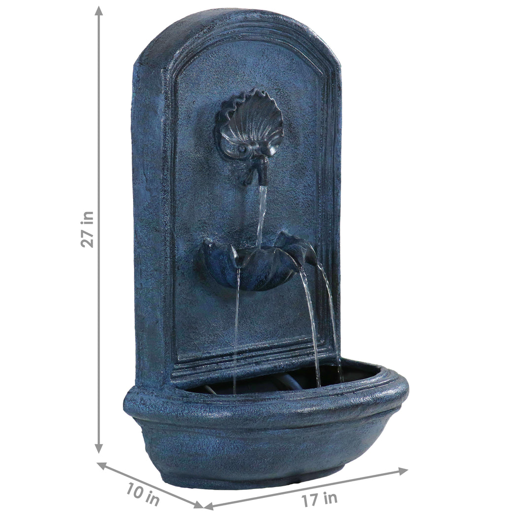 Sunnydaze Seaside Polystone Outdoor Wall Fountain - Lead Image 3