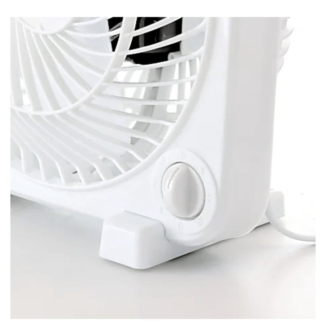 Impress 9-Inch Box Fan 3-Speed Portable White Model IM-719BX Quiet Operation Image 3