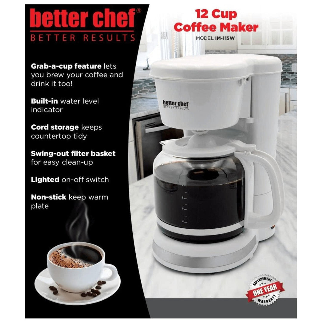 Better Chef 12 Cup Coffee Maker Black Drip Machine Model IM-116B Automatic Image 10