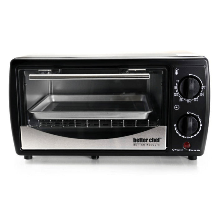 Better Chef Toaster Oven Broiler 9L Slide-Out Rack Bake Tray IM-256B Red Image 7